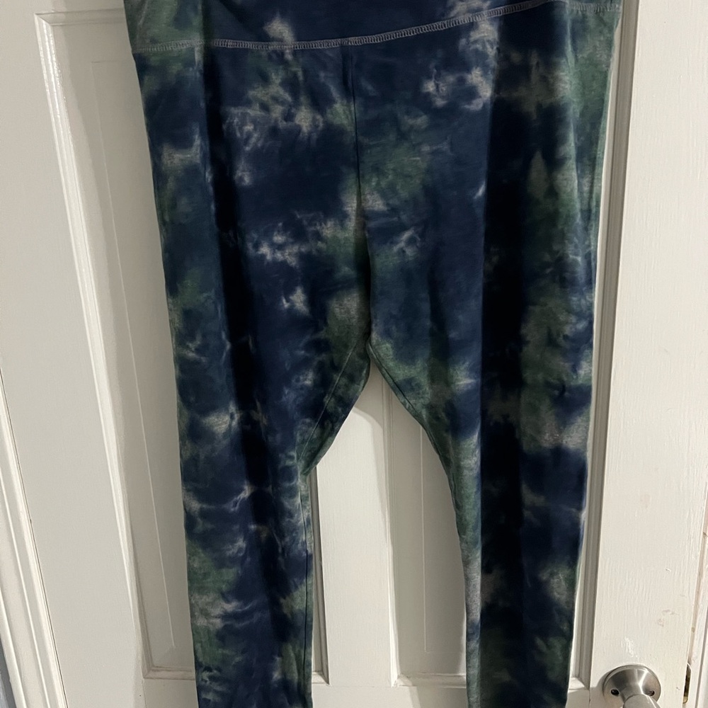 Wild Fable Blue and Green Tie-Dye Leggings